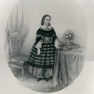Princesa D. Isabel. (1859). Litografia de Sebastien Auguste Sisson, segundo fotografia de Victor Frond. Museu Imperial / Instituto Brasileiro de Museus.